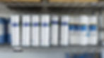 A shelf containing carbon filters used in filtration systems to remove PFAS.
